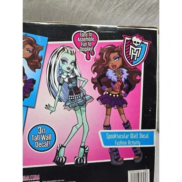 2014 Monster High Spooktacular Wall Decal-3ft Tall Clawdeen & Frankie Wall Decal - Picture 7 of 10